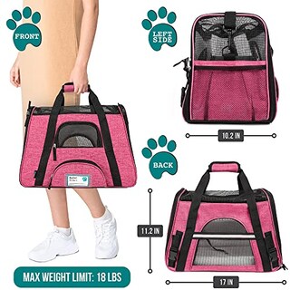 Foto 2 | Foto 2 | Transportín De Viaje Para Mascotas Petami Premium Con Laterales Suaves Y Ventilados - Venta Internacional.