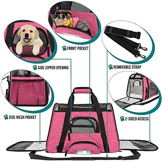 Foto 3 | Foto 3 | Transportín De Viaje Para Mascotas Petami Premium Con Laterales Suaves Y Ventilados - Venta Internacional.