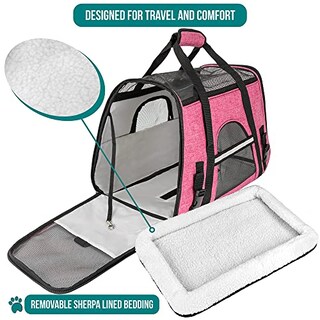 Foto 4 | Foto 4 | Transportín De Viaje Para Mascotas Petami Premium Con Laterales Suaves Y Ventilados - Venta Internacional.