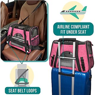 Foto 6 | Foto 6 | Transportín De Viaje Para Mascotas Petami Premium Con Laterales Suaves Y Ventilados - Venta Internacional.