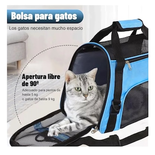 Foto 5 | Foto 5 | Transportadora Mascota Bolsa Portátil Belug, Negro Gris