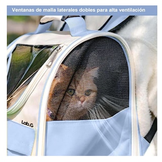 Foto 3 | Foto 3 | Mochila Back Pack Transportadora Gato Perro Mascota Pequeña Lab.g, Azul