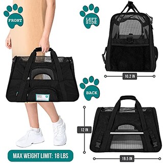 Foto 2 | Foto 2 | Transportín Para Mascotas Petami Premium Airline Aprobado Por La Aerolínea Soft-side - Venta Internacional.