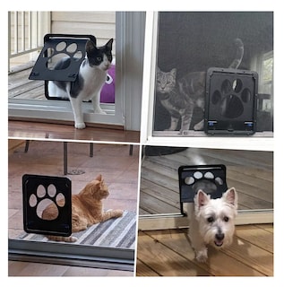 Foto 4 | Foto 4 | Puerta Malla para Mascota Pequeña Negro y Gris