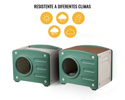 Foto 4 | Foto 4 | Casa De Plástico Térmica Para Gato Con Rascador