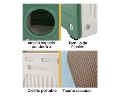 Foto 6 | Foto 6 | Casa De Plástico Térmica Para Gato Con Rascador