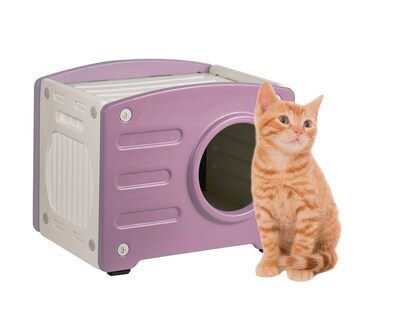 Foto 1 | Foto 1 | Casa De Plástico Térmica Para Gato Con Rascador