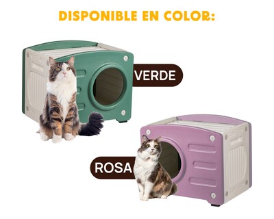 Foto 2 | Foto 2 | Casa De Plástico Térmica Para Gato Con Rascador