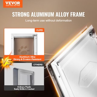 Foto 2 | Foto 2 | Puerta Para Mascotas Vevor Con Marco De Aluminio Para Perros Extragrandes, Color Blanco - Venta Internacional.