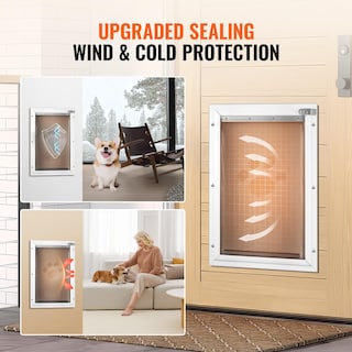 Foto 3 | Foto 3 | Puerta Para Mascotas Vevor Con Marco De Aluminio Para Perros Extragrandes, Color Blanco - Venta Internacional.