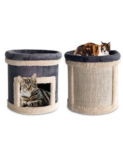 Foto 1 | Foto 1 | Casa Cama Rascador para Gatos Golden King 47 cm de Alto