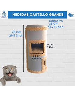 Foto 5 | Foto 5 | Cama Rascador para Gatos Golden King de 77 cm de Alto