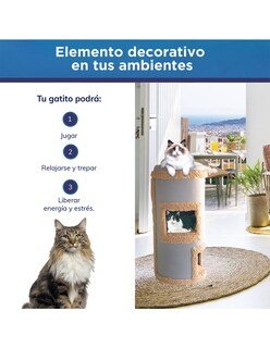 Foto 6 | Foto 6 | Cama Rascador para Gatos Golden King de 77 cm de Alto
