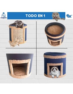 Foto 7 | Foto 7 | Cama Rascador Casa Para Gatos Mexicano con Catnip