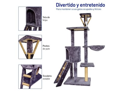 Foto 4 | Foto 4 | Rascador Bluelander color Gris 3 Niveles para Gato