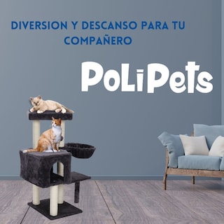 Foto 4 | Foto 4 | Rascador para Gato Poli Pets Manx Gris