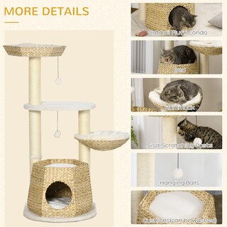 Foto 5 | Foto 5 | Centro De Actividades Cat Tree Pawhut 47 Kitty Para Gatos De Menos De 10 Libras - Venta Internacional.