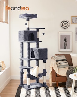 Foto 2 | Foto 2 | Torre Para Gatos Cat Tree Feandrea De 190 Cm Con 2 Perchas Y 2 Cuevas - Venta Internacional.