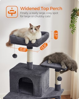 Foto 4 | Foto 4 | Torre Para Gatos Cat Tree Feandrea De 190 Cm Con 2 Perchas Y 2 Cuevas - Venta Internacional.