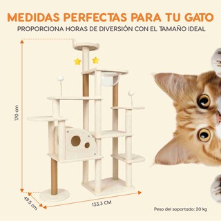 Foto 5 | Foto 5 | Mueble Rascador Poli Pets Himalayo Color Beige