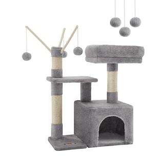 Foto 1 | Foto 1 | Torre Para Gatos Cat Tree Feandrea Songmics Home, Tamaño Pequeño, Gris Claro