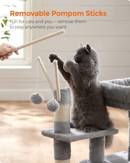Foto 5 | Foto 5 | Torre Para Gatos Cat Tree Feandrea Songmics Home, Tamaño Pequeño, Gris Claro