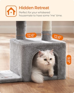 Foto 7 | Foto 7 | Torre Para Gatos Cat Tree Feandrea Songmics Home, Tamaño Pequeño, Gris Claro