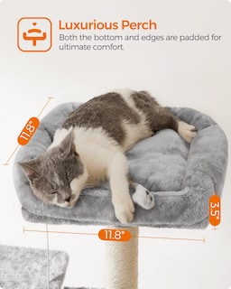 Foto 4 | Foto 4 | Torre Grande Para Gatos Cat Tree Feandrea, 164,1 Cm, Con Hamaca, Gris Claro