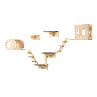 Foto 1 | Foto 1 | Estantes Y Perchas De Pared Para Gatos Vevor De Hasta 18,14 Kg, Juego De 7 - Venta Internacional.