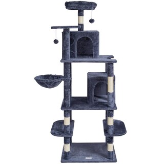 Foto 6 | Foto 6 | Arañador De Sisal Cat Tree Vevor De 68.5 Pulgadas Con 2 Condominios Para Gatos - Venta Internacional.