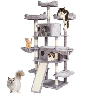 Foto 1 | Foto 1 | Cat Tree Vevor De 68,5 Pulgadas Con 2 Condominios Para Gatos, Rascador - Venta Internacional.