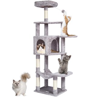 Foto 1 | Foto 1 | Cat Tree Vevor Para Gatos De Interior De 60,6 Cm Con Cat Condo Light G - Venta Internacional.
