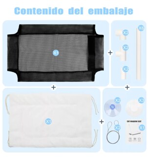 Foto 3 | Foto 3 | Hamaca Con Manta Para Colgar En La Ventana De Gato De Ventana