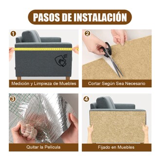 Foto 3 | Foto 3 | Rascador Para Protector Sofa Gato Muebles Torre Arbol 100 Cm Caqui