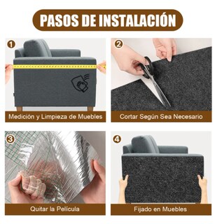 Foto 3 | Foto 3 | Rascador Para Protector Sofa Gato Muebles Torre Arbol 100 Cm Negro