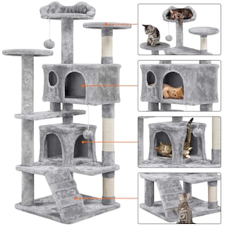 Foto 3 | Foto 3 | Árbol Para Gatos Yaheetech De 137 Cm Con Rascadores Y Condominios - Venta Internacional.