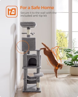 Foto 6 | Foto 6 | Torre Para Gatos Cat Tree Feandrea Para Gatos De Interior Con Rascador - Venta Internacional.