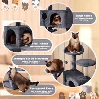Foto 5 | Foto 5 | Mueble De Condominio Cat Tree Tower Yaheetech De 137 Cm Para Gatitos - Venta Internacional.