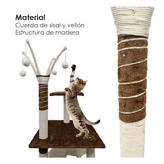 Foto 5 | Foto 5 | Rascador Para Gato Torre 1pz Belug, Beige Cafe