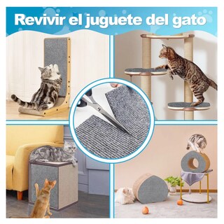 Foto 4 | Foto 4 | Protector De Pared Para Rascar Con Forma De Gato 40 X300 Cm Lab.g Gris
