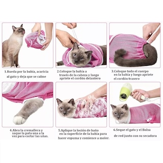 Foto 3 | Foto 3 | Red para Bañar a Gato Eo Safe Imports ESI-8826 Rosa