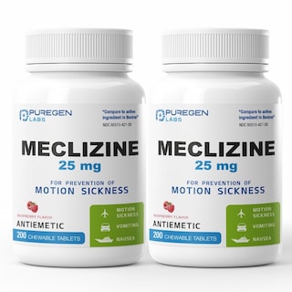 Foto 1 | Foto 1 | Tabletas Masticables Puregen Labs, Meclizina, 25 Mg, Antiemético, X200 - Venta Internacional.