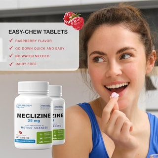 Foto 7 | Foto 7 | Tabletas Masticables Puregen Labs, Meclizina, 25 Mg, Antiemético, X200 - Venta Internacional.