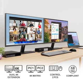 Foto 3 | Foto 3 | Conmutador Kvm Iogear Displayport 4k Dual View De 2 Puertos Con Usb 3.1 - Venta Internacional.