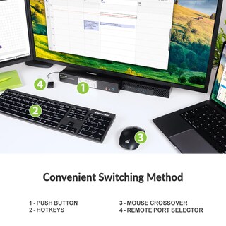 Foto 7 | Foto 7 | Conmutador Kvm Iogear Displayport 4k Dual View De 2 Puertos Con Usb 3.1 - Venta Internacional.