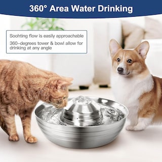 Foto 2 | Foto 2 | Dispensador De Agua Para Mascotas Huoguo, Acero Inoxidable, Capacidad De 2 Litros - Venta Internacional.