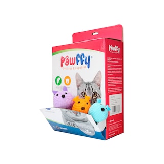Foto 1 | Foto 1 | Caja de 24 Piezas Juguetes para Gato Ratón Estambre Sunny Colores