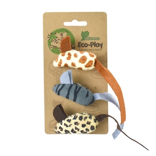 Foto 2 | Foto 2 | Juguete Ratón Naturance Ecoplay FANCY PETS FL8242 para Gato con 3 Piezas