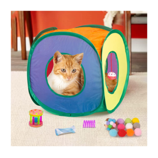 Foto 3 | Foto 3 | Juguetes Para Gato 33 Pz Pluma Varita Bola Túnel Casa Ratones, Multicolor