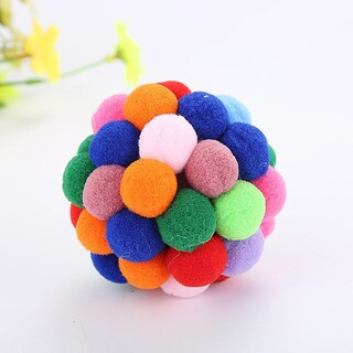 Foto 1 | Foto 1 | Pelota Hinchable Para Mascotas Y Gatos Con Campanas Y Hierba Gatera Hecha A Mano, Colorida - Venta Internacional.